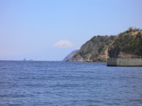 石部漁港からの富士山