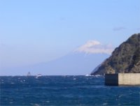 石部海岸からの富士山