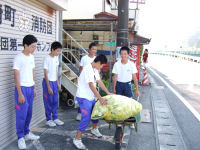 松崎中学校廃品回収