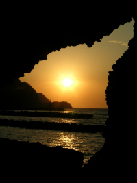 松崎海岸の夕陽