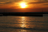 松崎海岸からの夕日
