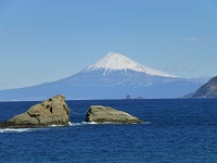富士山と牛着岩