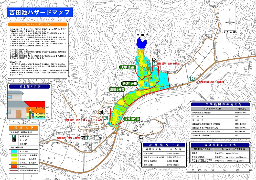 吉田池ハザードマップ