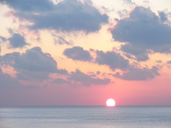(1399)外部海岸の夕日
