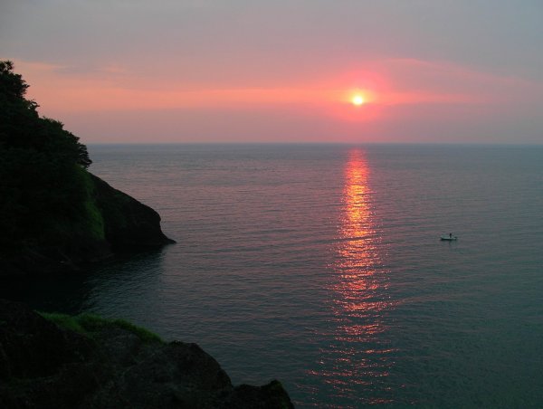 (1657)磯と夕陽