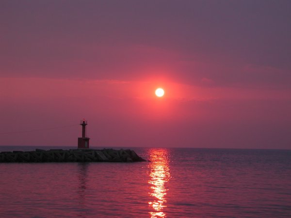 (1658)松崎港からの夕陽