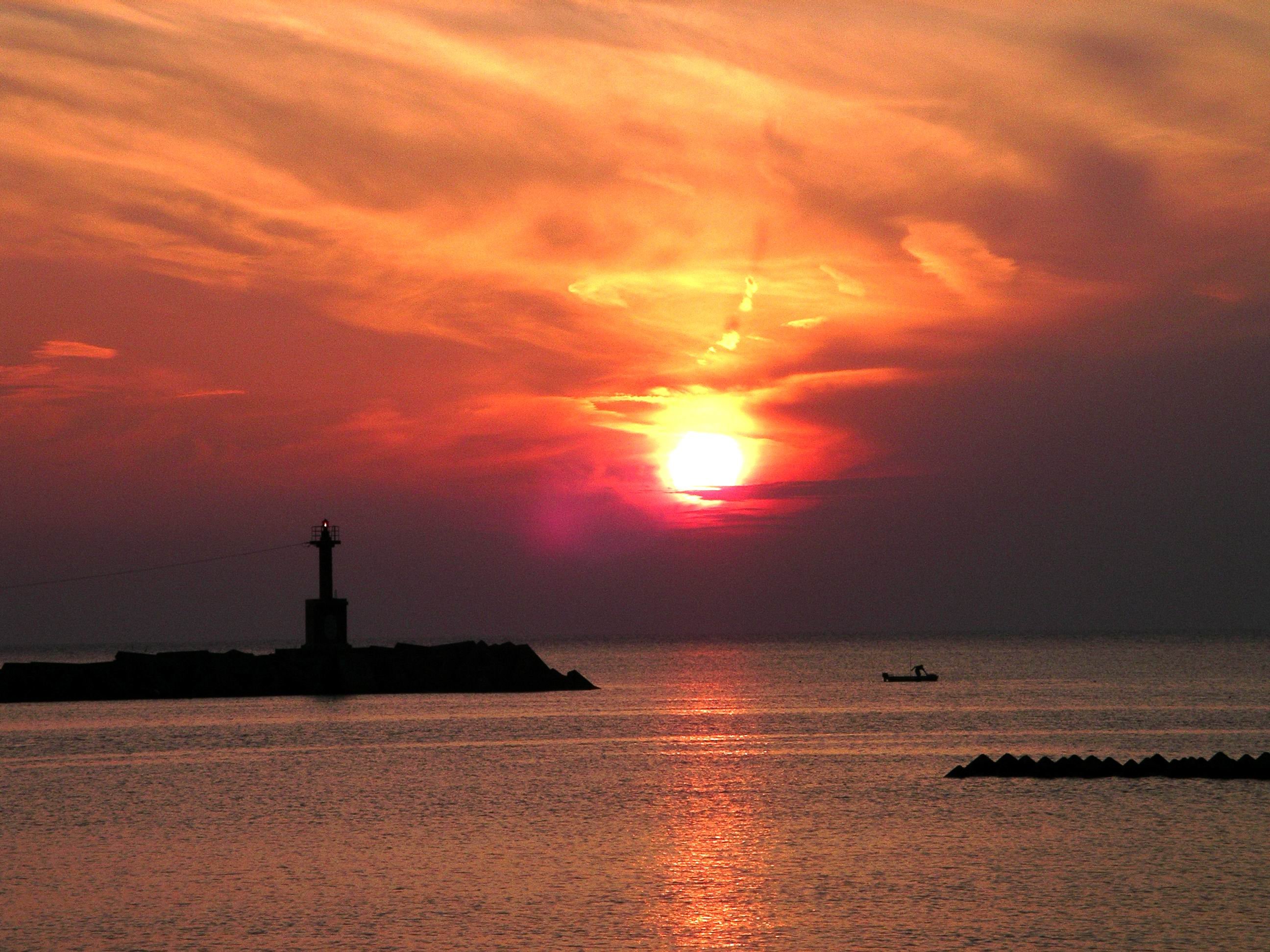 夕日 1784)松崎海岸からの夕日 | 松崎町