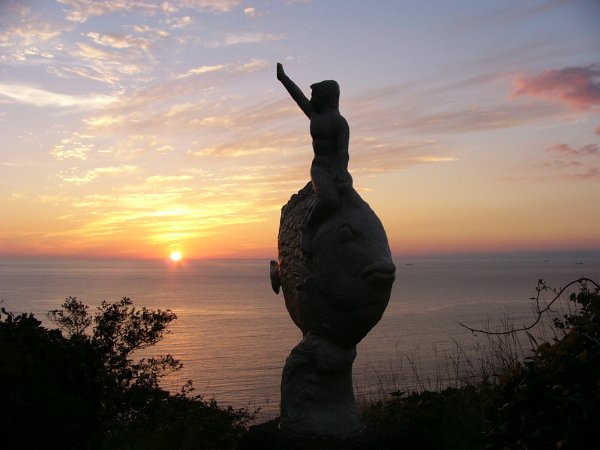 (1798)彫刻と夕陽