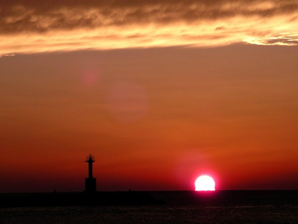 (1800)松崎港からの夕陽