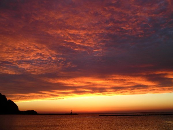 (1801)松崎港からの夕陽