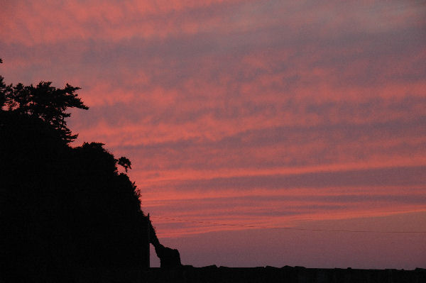 (3231)松崎港からの夕陽