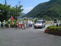 道部地区で津波避難訓練が行われました