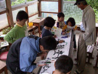 建久寺区秋祭り灯籠作り
