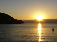 外部海岸からの夕陽
