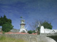 水面に映る時計台