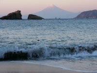 雲見海岸の夕暮れ