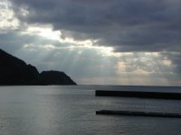 外部からの夕景