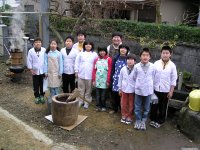 中川小学校餅つき