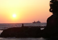 松崎海岸の夕陽