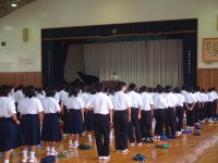 松崎中学終業式