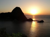 昨日の夕日（雲見から）