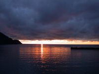 夕方には空が明るくなってきました