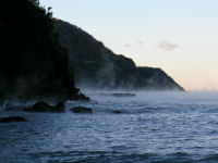 海から上る湯気