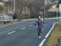 下田・河津駅伝の松崎町役場チーム試走