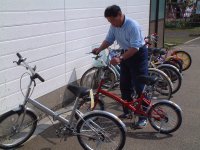 小学生自転車点検