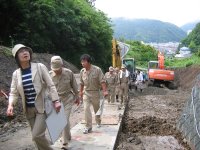 議員工事現場視察