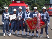 1分団3小隊の大型ポンプ操法優勝