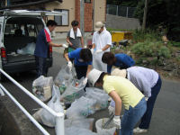 松崎町役場職員組合河川清掃