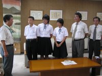 松崎中学表敬訪問