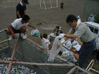 松崎中学校廃品回収