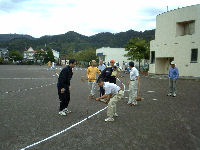 町民体育大会（写真は昨日の準備の様子です）