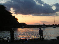 松崎海岸からの夕日