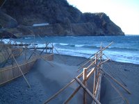 石部海岸浜囲い