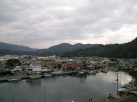 元旦の町の風景（道部から）