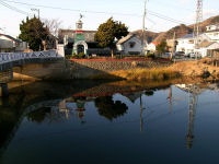 夕方の那賀川（中瀬邸前）