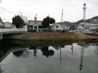 平成18年元旦の町の風景です。（那賀川中瀬邸前）