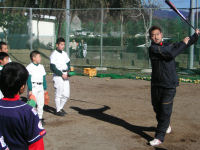 広島東洋カープ福井敬治選手による野球教室