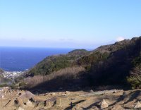 石部棚田からの富士山