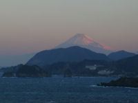日の出時の富士山