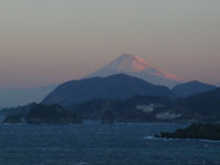日の出時の富士山
