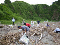 松崎町職員組合清掃作業