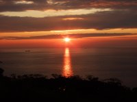 国道136号線からの夕日 国道136号線からの夕日