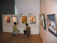 第7回全国漆喰鏝絵コンクール作品展の準備 第7回全国漆喰鏝絵コンクール作品展の準備