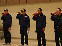 松崎町消防団ラッパ隊の練習が始まりました