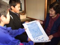 松崎中学校ポスター配布 松崎中学校ポスター配布