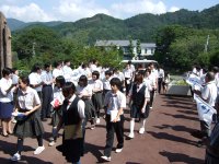 安曇地区訪問団来町 安曇地区訪問団来町